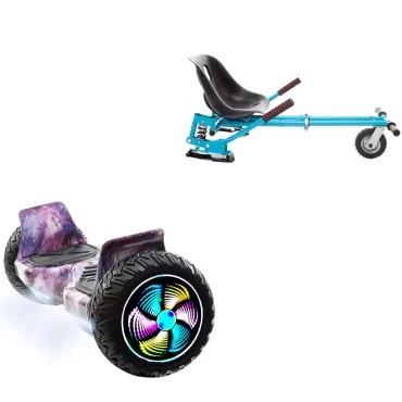 8.5 inch Hoverboard with Suspensions Hoverkart, Hummer Galaxy PRO, Standard Range and Blue Seat with Double Suspension Set, Smart Balance
